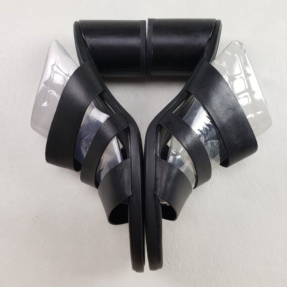 Ecco Shape Block Sandal 65 Womens 9-9.5 EU 40 Black Leather Open Toe Heel Shoe - Picture 7 of 12